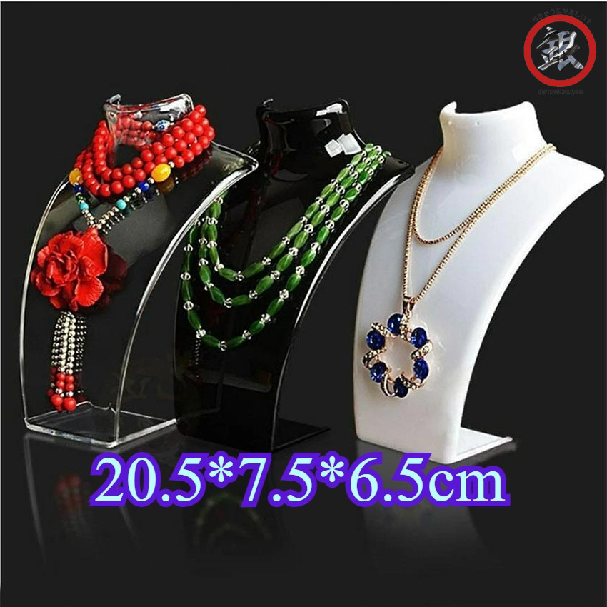 Pajangan Display Kalung Manekin Patung Tempat Perhiasan Kalung Akrilik Display Leher Display Kalung