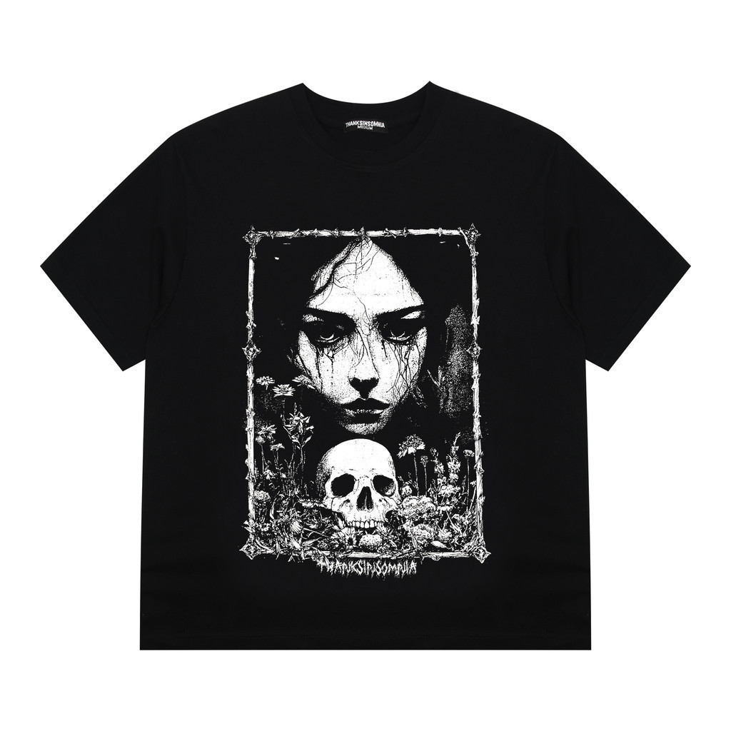 Tshirt Bianca Black Thanksinsomnia 100% Original