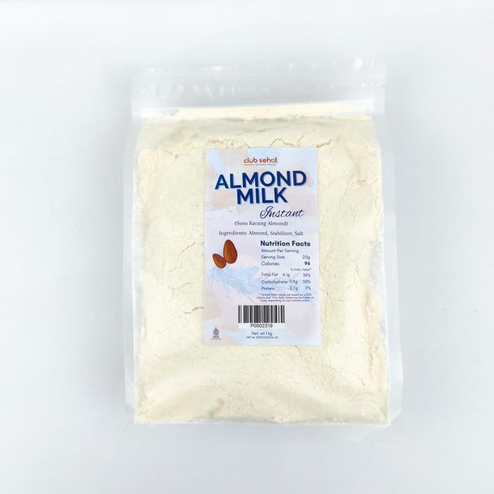 Almond Milk Instant 1Kg Club Sehat | Susu Almond Bubuk Vegan Dairy Free Hemat Besar