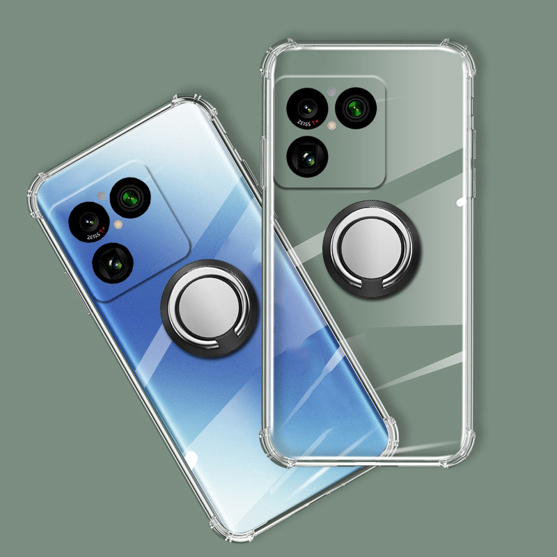 Untuk Sony Xperia 1 VIII Phone Case Ring Ultra Thin Clear Car Kickstand Bracket Soft Air Cushion Sho