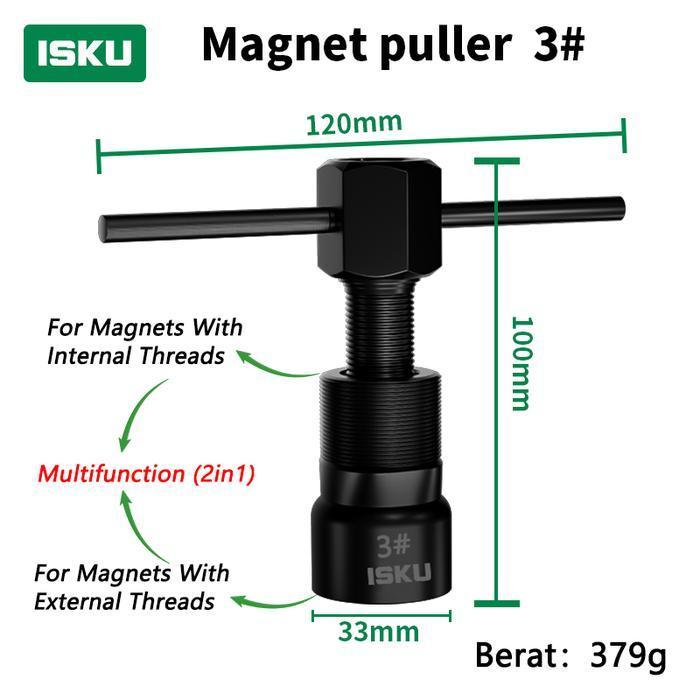 ISKU Treker Magnet Motor Magnet Puller Tracker Magnet Buka Nomor 3# 4# - Nomor 3# - Nomor 3#