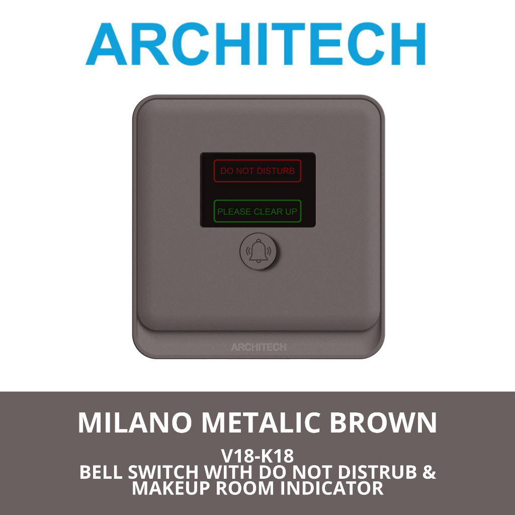 (Arch DIY) ARCHITECH MILANO METALIC BROWN V18-K18 Sakelar - Saklar DND Indikator