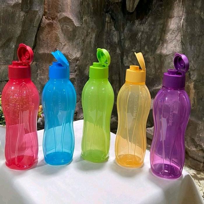 Tupperware Botol minum ukuran 1 Liter - Kuning Tutup Flip