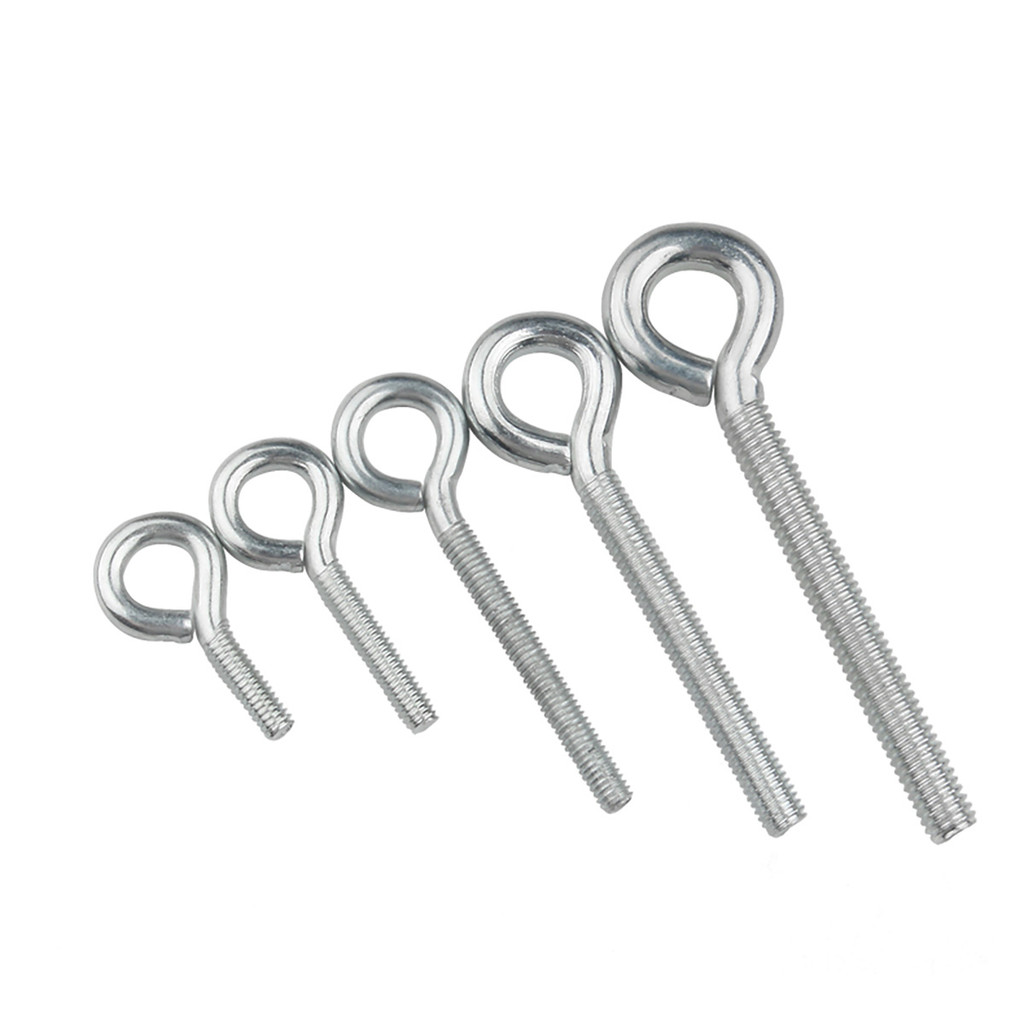 Carbon Steel Eyebolt  Ring Hook  Ring Bolt   Closed Sheep Eye Machine Tooth Screw M3M4M5M6M8M10