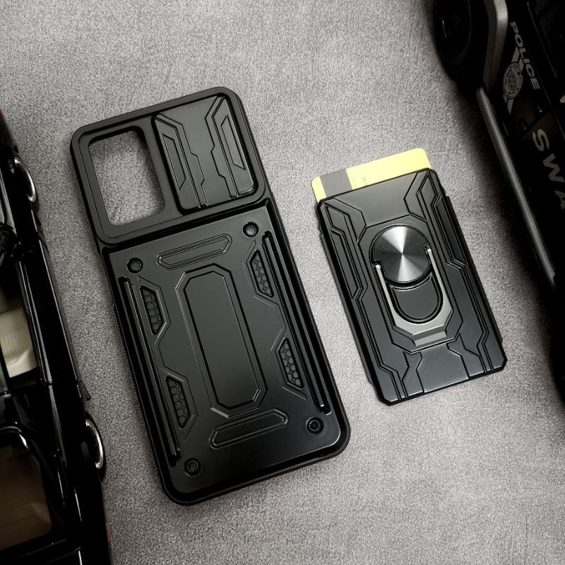 Realme 9i - Oppo a96 - A76 CardX Flip Lens Card Ring Rugged Armor Case Shockproof