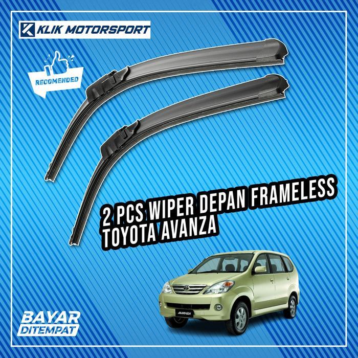 Wiper Avanza 2003 - 2011 / Wiper Mobil Frameless - 1 Set Depan - 2003 - 2011