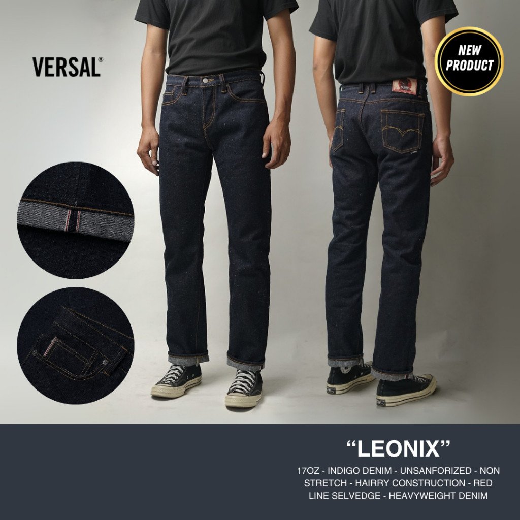 Versal The Finest- LEONIX 17oz Indigo Unsanforized Selvedge Denim- (Ready Stock)