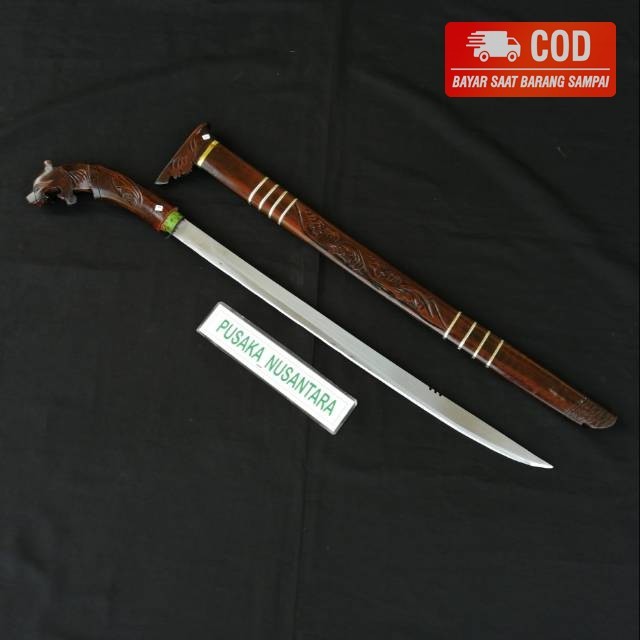 BELLA SC TERLARIS - GOLOK KAYU MOTIF MACAN PANJANG ( BAYAR DITEMPAT )