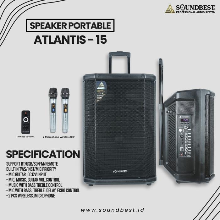 SPEAKER PORTABLE SOUNDBEST ATLANTIS 15 /ATLANTIS15 ORIGINAL SOUNDBEST