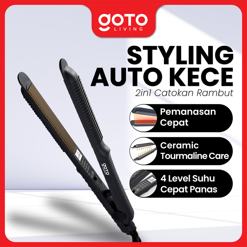 Goto Swift Hair Straightener Catokan Rambut 2in1 Catok Keriting Lurus