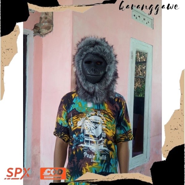 TERBARUU PRODUK Viral  Topeng Bentuk Monyet Gorila Kingkong Cocok Untuk Anak dan Dewasa - Mainan Edu