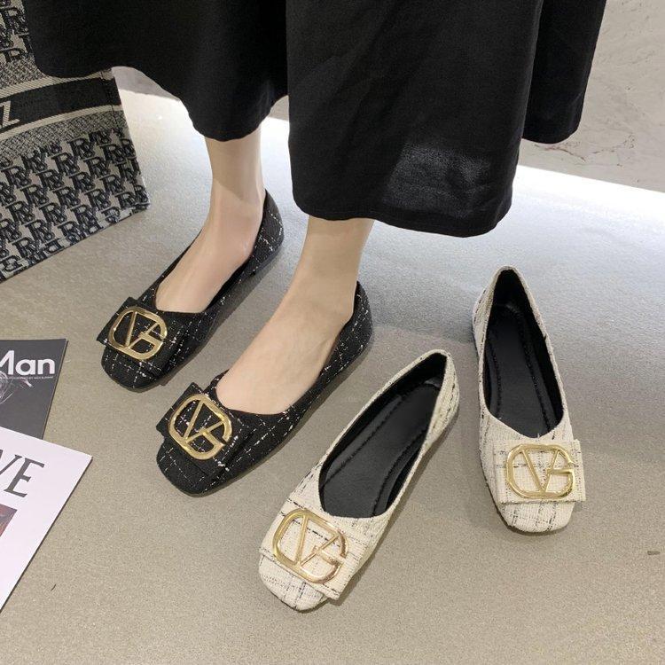 Sepatu Wanita Flatshoes Korean Style Hitam Terbaru Original Santai Casual Pentopel Flat Shoes Slip O