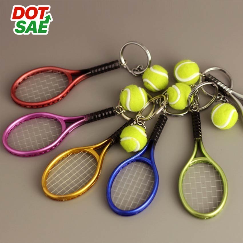 DOT SAE Gantungan Kunci Raket Tennis | Raket Tennis | Bola Tennis