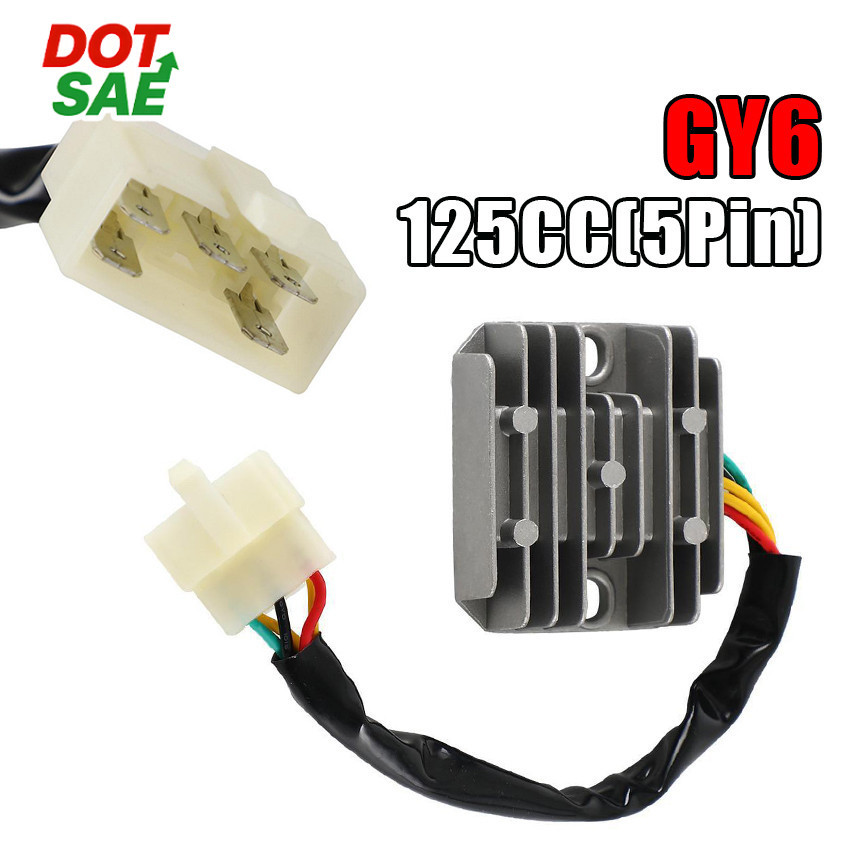 DOT SAE Regulator Kiprok DC Besar 5 Kabel GY6 125CC Viar Karya Kaisar Jialing Semua Motor Roda Tiga