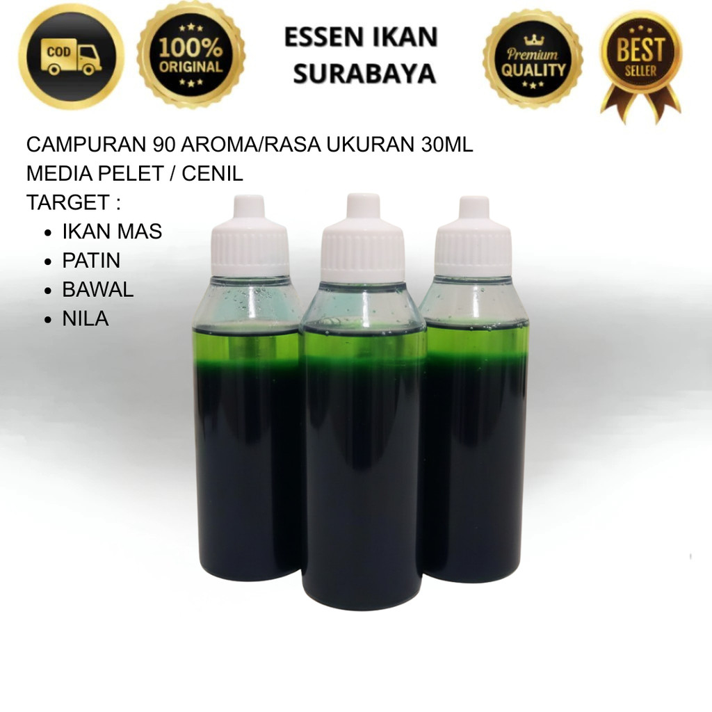 ESSEN IKAN SURABAYA Essen Essence Esen Aroma Ikan Campuran Umpan 90 Rasa Ukuran 30ml Oplosan Terbaik