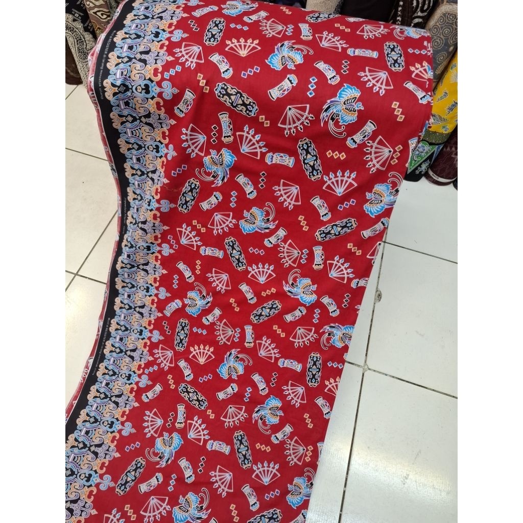BAHAN BATIK KATUN MOTIF CENDRAWASIH // BATIK KATUN PAPUA // KAIN BATIK KATUN HALUS MOTIF KHAS PAPUA