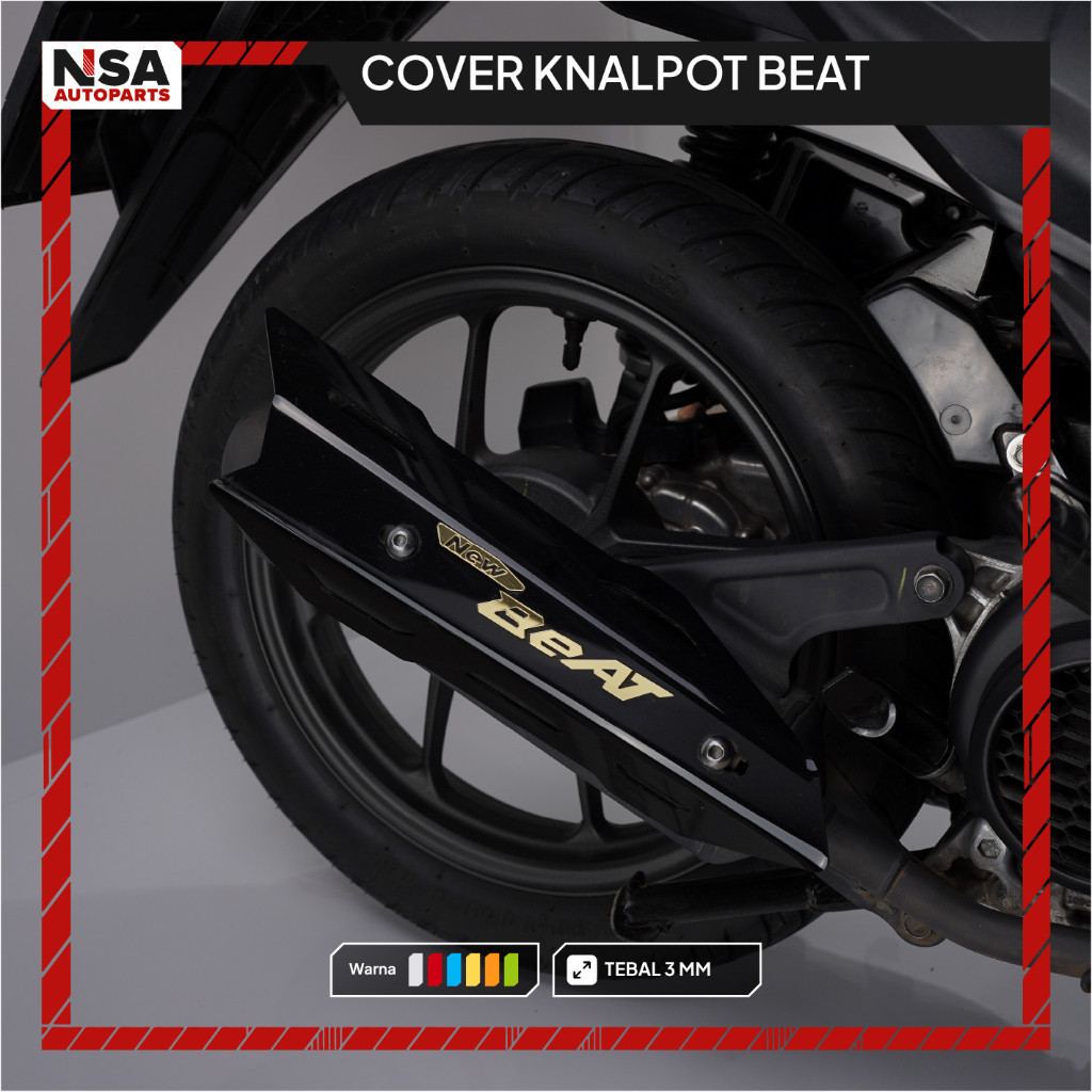 COVER KNALPOT BEAT 2010 - 2023 DELUXE TUTUP TAMENG PELINDUNG KNALPOT BEAT FI,KARBU,NEW AKSESORIS