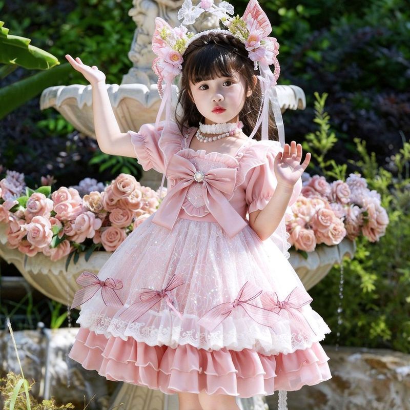 [Hutan Dongeng] Gaun gadis, gaun putri Lolita, gaun anak-anak, gaun gaya asing, gaun ulang tahun