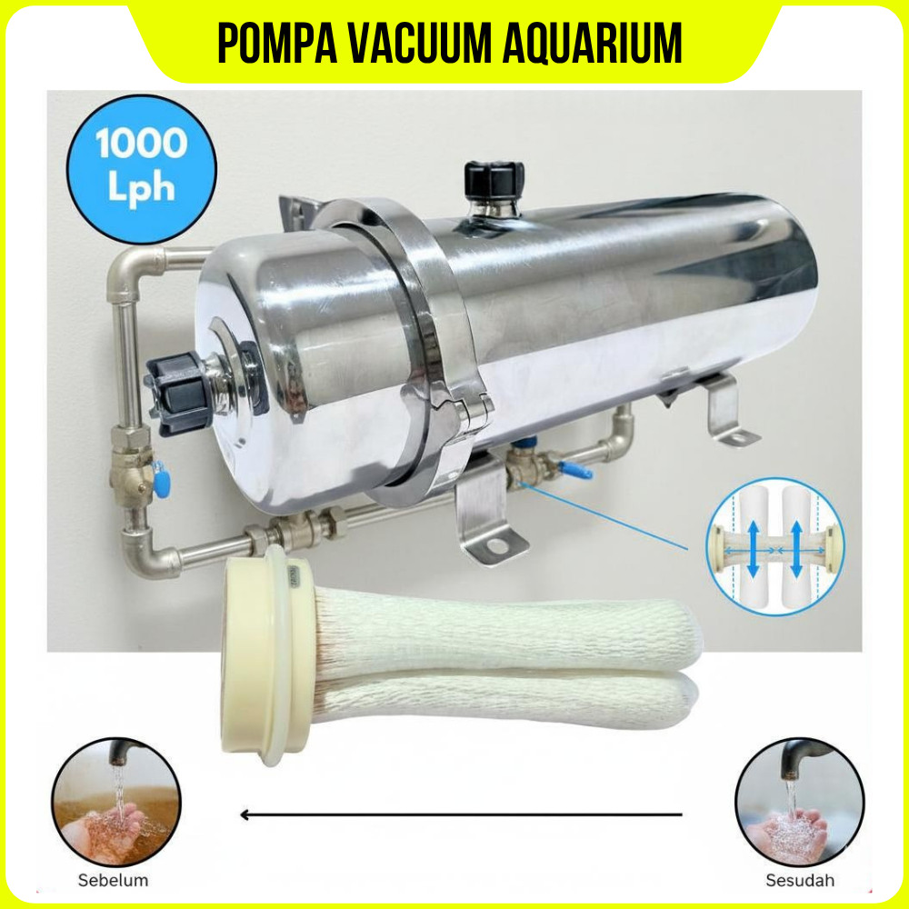 Filter Air Ultrafiltrasi PVDF 1000L Filter Penjernih Air Sumur Bor Kran Rumah
