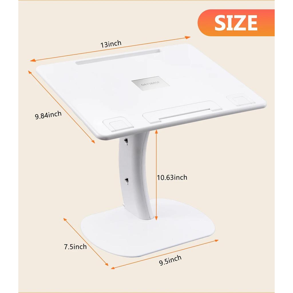 Oatsbasf Portable Car Laptop Stand Book Stand for Reading Book Holder Angle Adjustable Desk with Cli