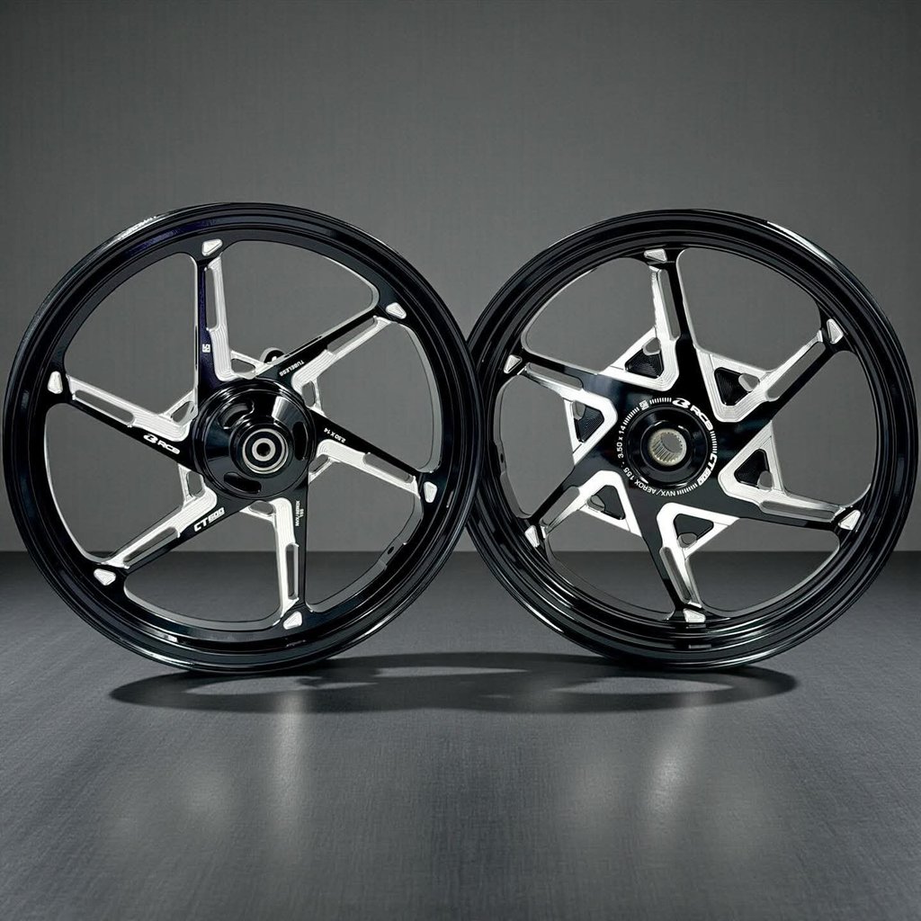 rcb velg ct600 aerox 185/215-14 hitam dan titan velg rcb velg ct 600 velg aerox