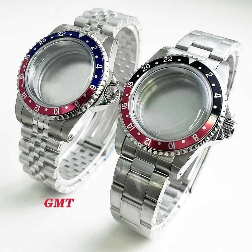 Kaca kubah retro jam tangan NH35 395mm cocok untuk mesin jam NH35A/36/34 dengan aksesoris tali seleb