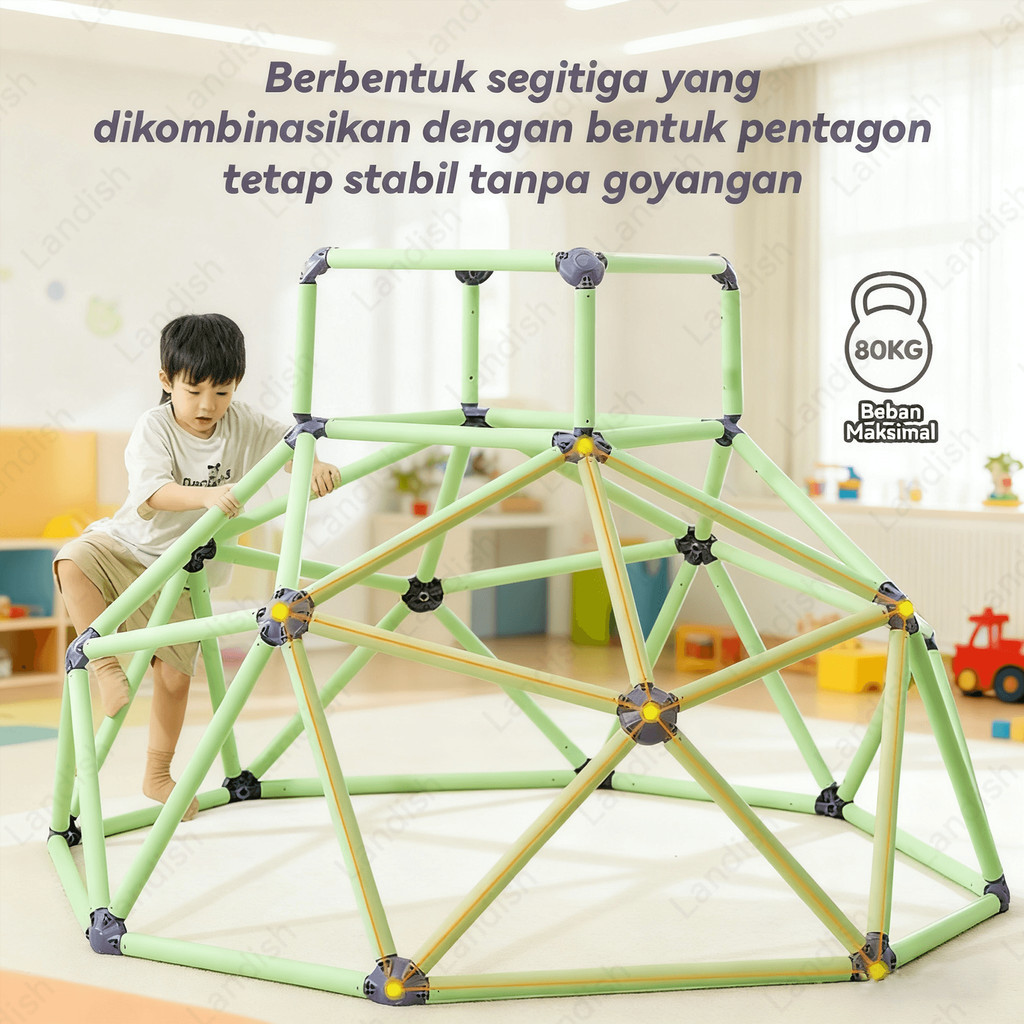 Climbing Dome Panjatan Anak Brakiasi Anak Monkey Bar Anak Mainan Mendaki Tangga