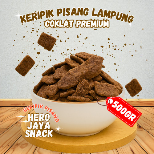500gr Keripik Pisang Coklat Khas Lampung / Keripik Pisang Kepok Coklat Khas Lampung