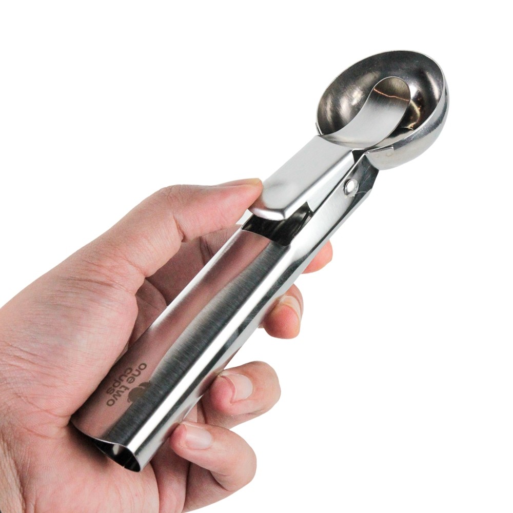 One Two Cups Sendok Scoop Es Krim dan Buah Stainless Steel 47mm Sendok Es Krim Porsi Es Krim Loyang 