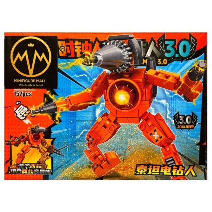 Lego Skibidi Toilet Murah Titan Tv Clock Monitor Kamera Man 11019 Action Figure - Skibidi 11019-2