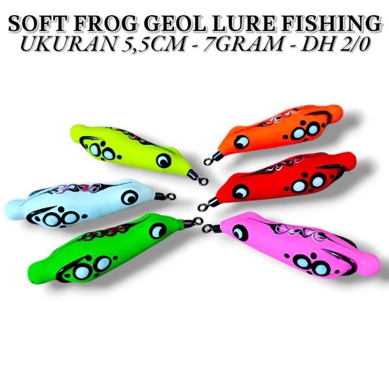 SOFT FROG GEOL LURE FISHING UKURAN 5,5CM.UMPAN CASTING GABUS DAN TOMAN