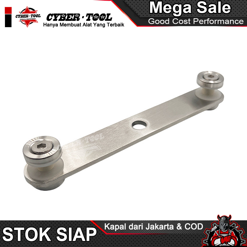Penjepit Kaca Strip Double Metallic Jepitan Kaca Railing Kaca Stainless Penjepit Kaca Sayap Railing 