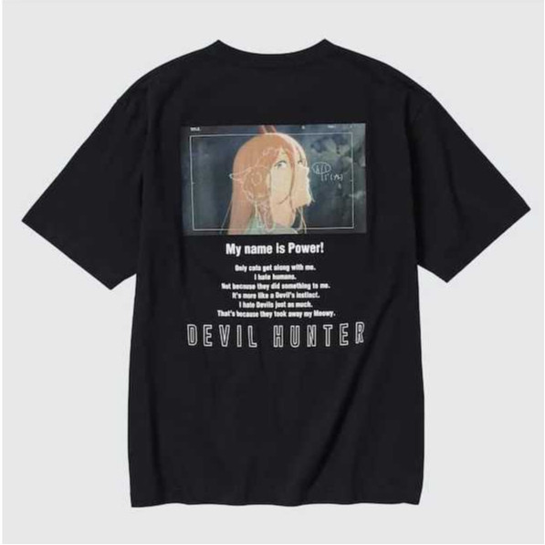 Kaos Uniqlo X Chainsaw Man X Kosuke Kawamura |    Tee T-Shirt UT 2025 Kode 02 - Black