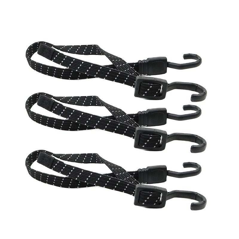 Factory Custom Black with White Reflective Elastic String Cord Jump Point Shock Cord ameter Elastic 