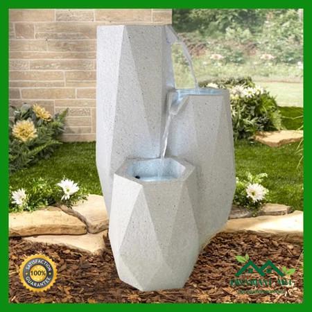 Air Mancur Terazzo Model Guci Diamond | Air Mancur Ethnik Mewah -DNA Teraso