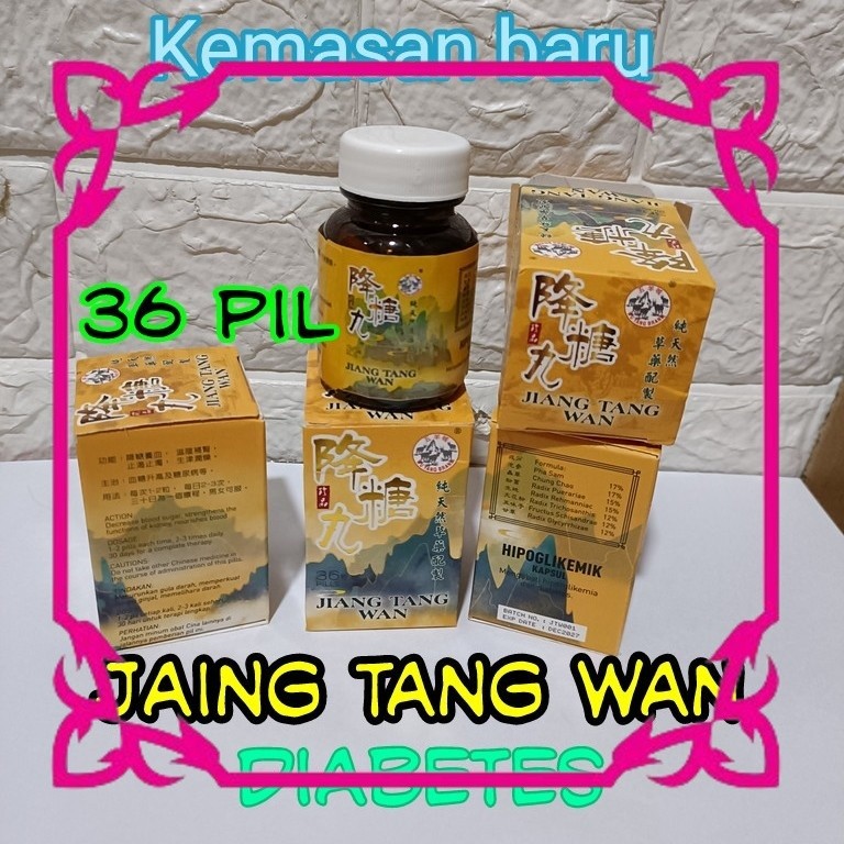 PASTI ORI Jiang tang wan kemasan baru obat herbal ramuan cina untuk menurunkan gula darah diabetes m