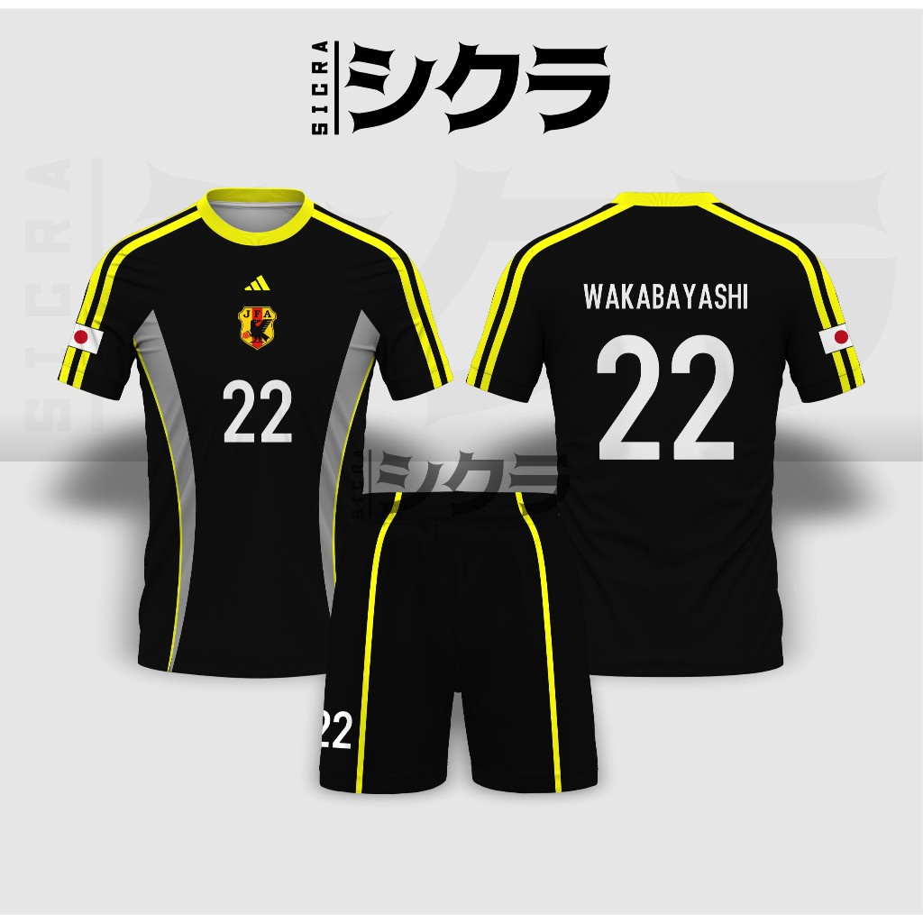 Jersey Japan GK Tsubasa Classic Road to 2002 Anime Kiper Wakabayashi | Timnas Jepang Cosplay Manga
