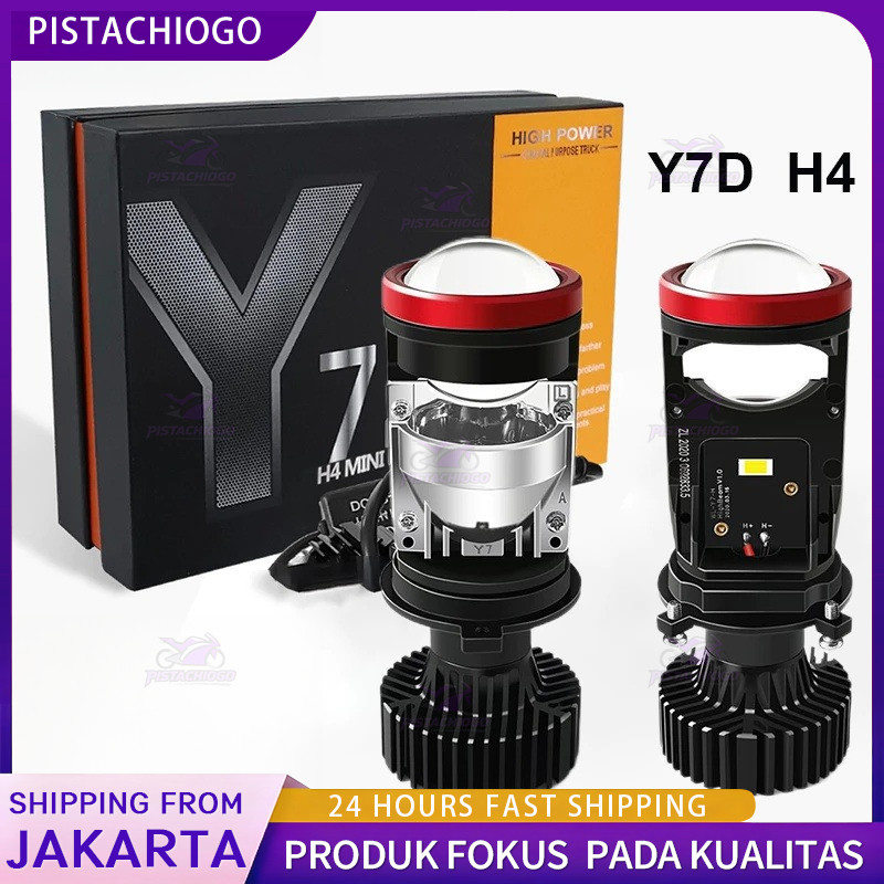 Projie Led Mobil Mini Projie Y7D H4 Mobil Super Terang Lampu Led Mobil Utama Kabut Headlamp Lampu Mo