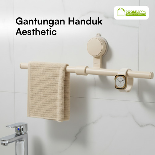 Gantungan Handuk Tempel Dinding Rak Handuk Estetik Kamar Mandi Tempat Handuk Minimalis