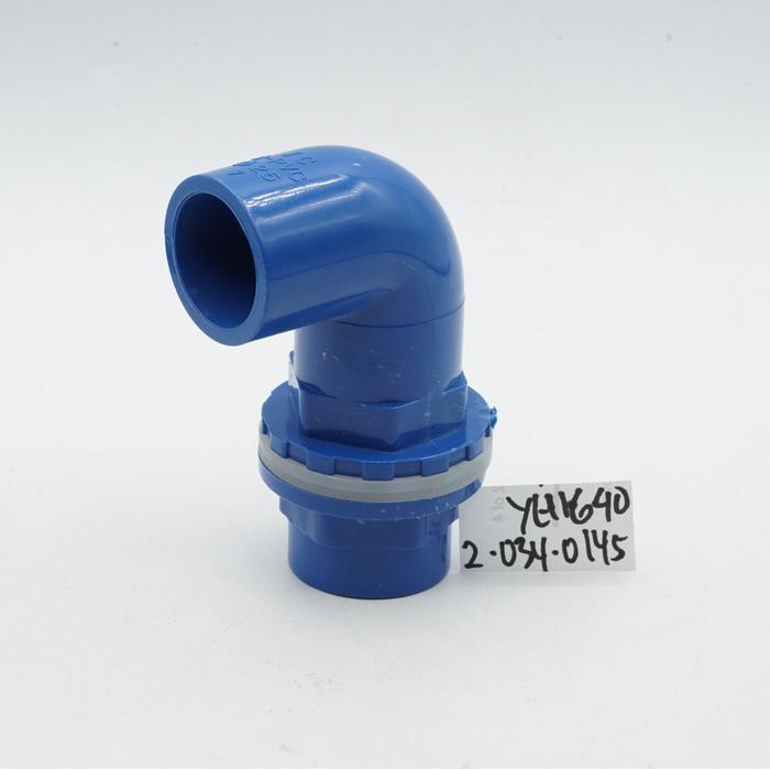 Blue 90 Degree Elbow Konektor Pipa Filter Akuarium 25 mm Garden Irrigation Aquarium Fish Tank Drain 