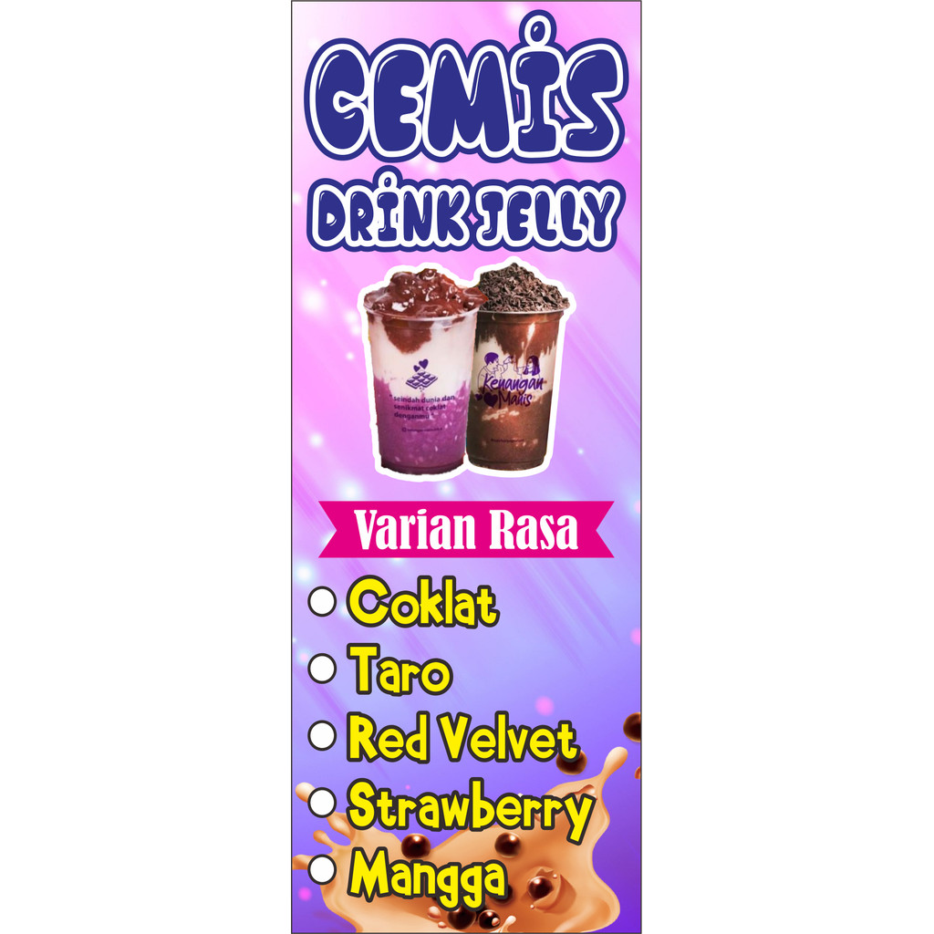 1 hari jadi / spanduk boba / spanduk thai tea / spanduk thailook / spanduk jualan thai tea / spanduk