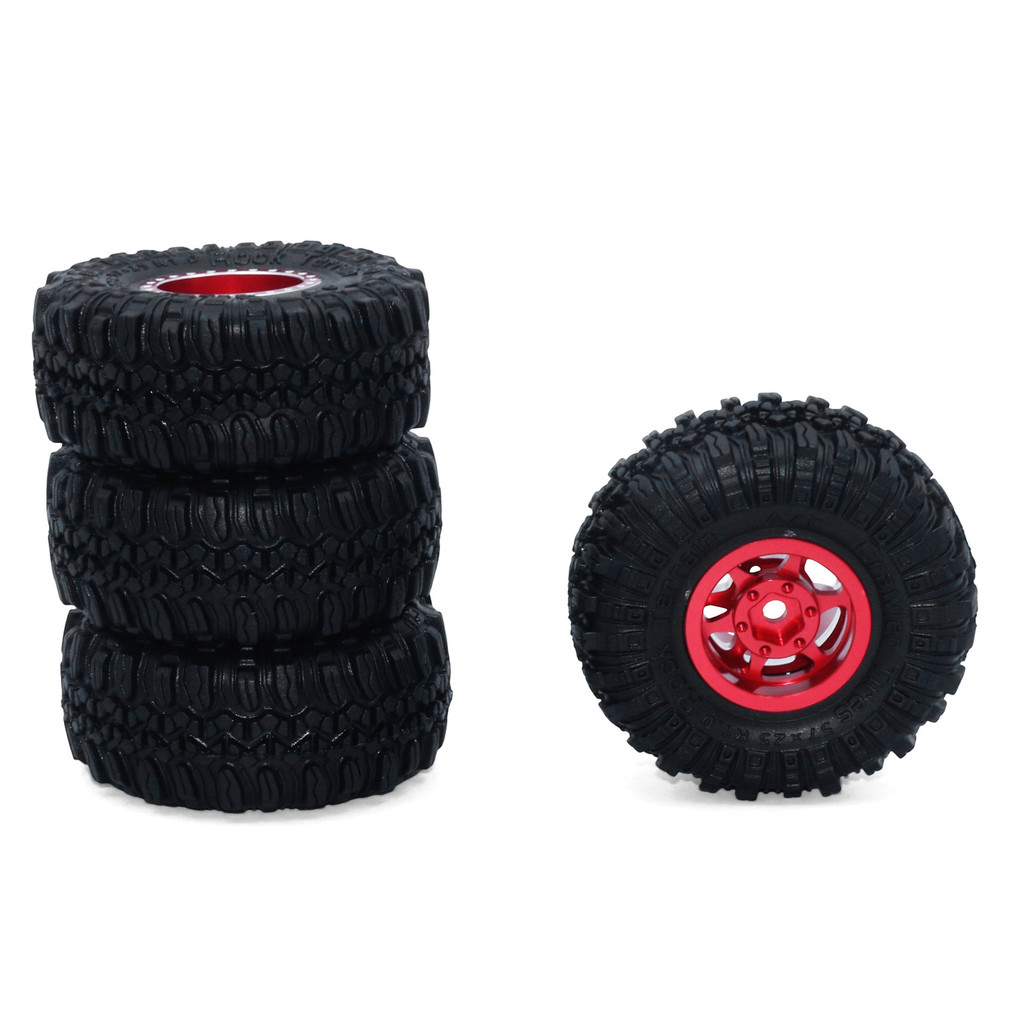 Trx4M Scx24 Ax24 Fcx24 Upgrade Tires 1/24 1/18 Climbing Car Accessories 4Pcs 60mm Metal Anti-Skid Wh