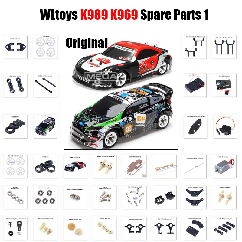 WLtoys 1/28 K989 K969 RC Original Spare Parts Car Shell Bearing Receiver Front/Rear Steering Cups Bo
