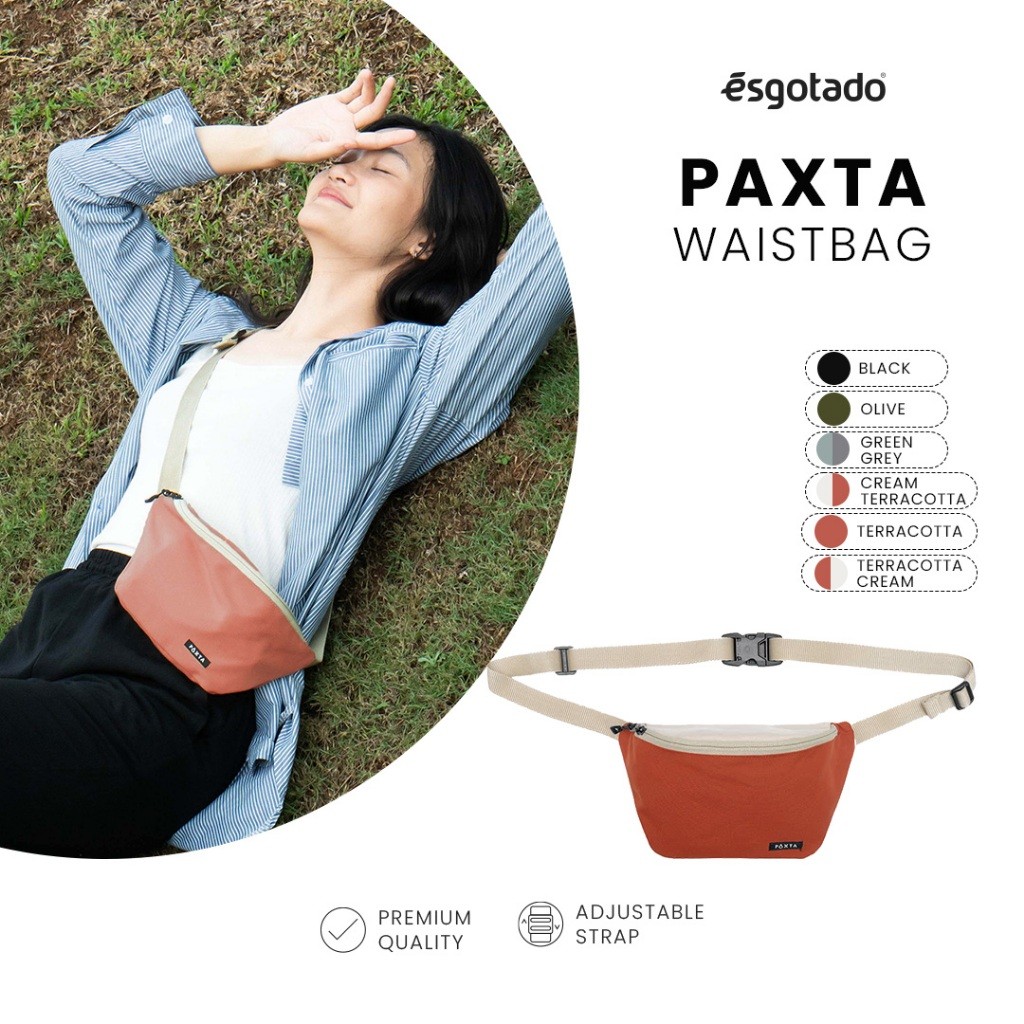 Theias|| Esgotado Tas Pinggang Waist Bag Kanvas Pria Wanita - Paxta Waist Bag 01