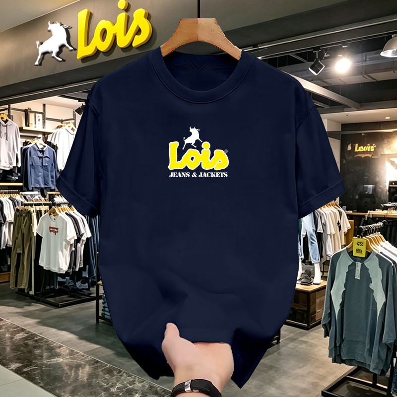 LOIS T-Shirt Original 100% – Kaos Pria Wanita Lengan Pendek Casual Print Trendy Oversize Premium