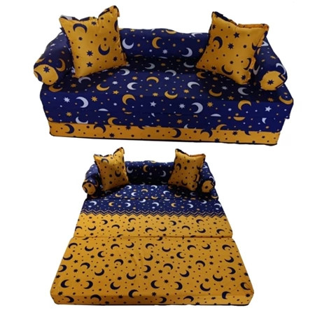 Sofa Bed Bisa jadi Kasur Lipat Minimalis Busa Yellow Super Premium Bergaransi