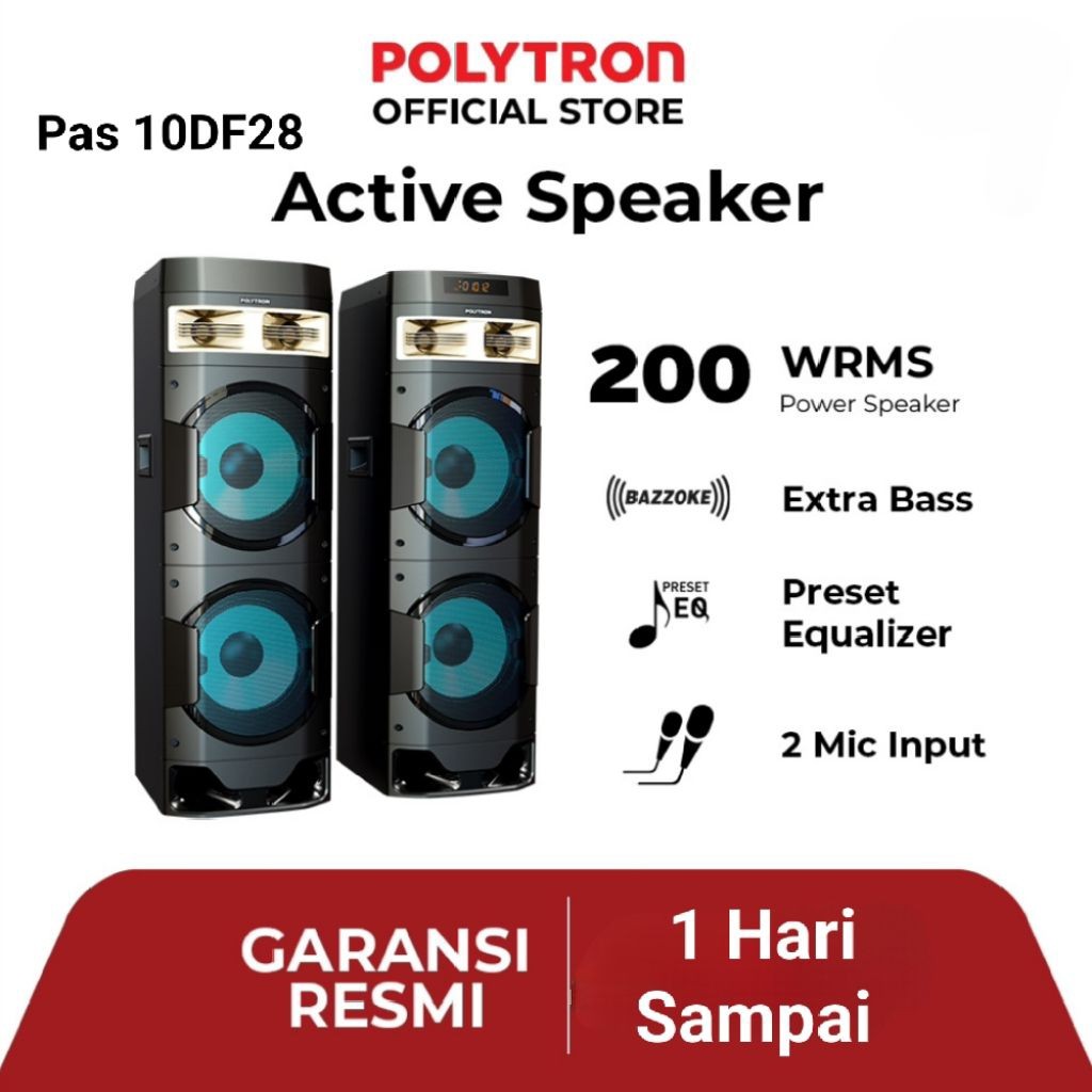 speaker aktif polytron pas 10DF28 Garansi resmi promo