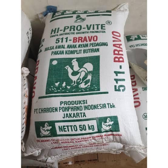 PUR AYAM 511 BRAVO 1 bal 50kg - pur ayam pedaging