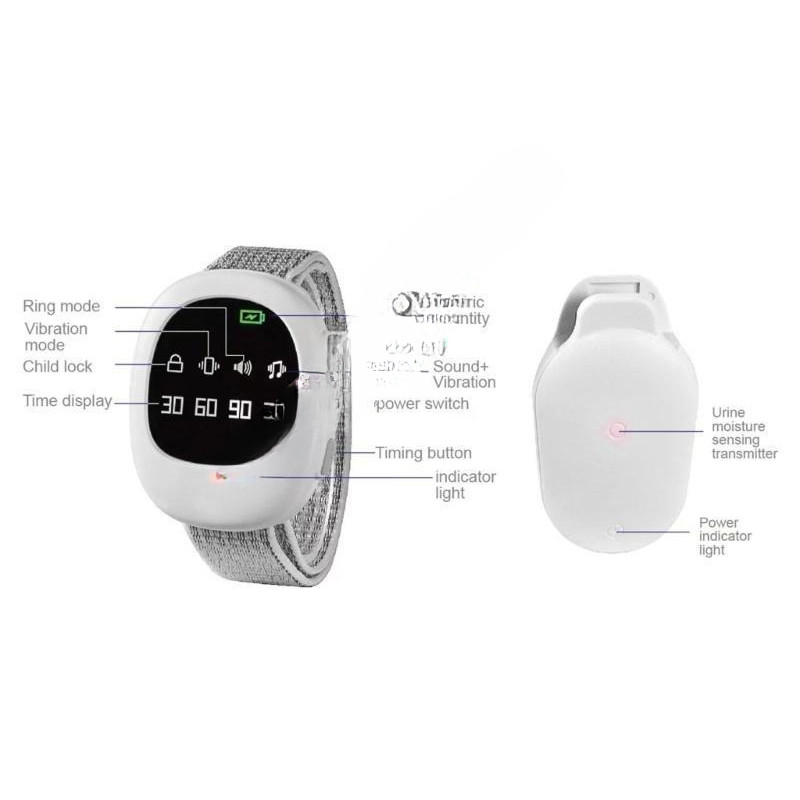M76C Pee Alarm Bedwetting Reminder Wireless Bedwetting Alarm Wireless Urine Wet Alarm Potty Training