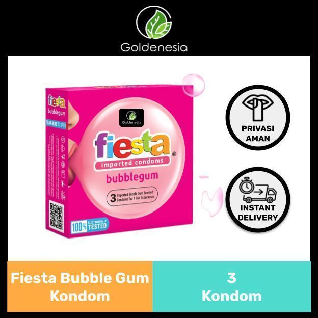 PROMO HARI INI Kondom Fiesta Bubble Gum 3 Pcs Original